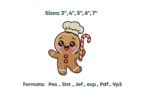 Cute Gingerbread Chef Embroidery: A Seller’s Review