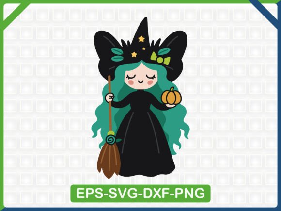 Cute Witch Holding Pumpkin Embroidery Review