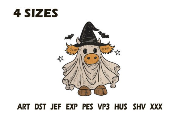 Ghost Cow Halloween Embroidery: A Designer’s Review