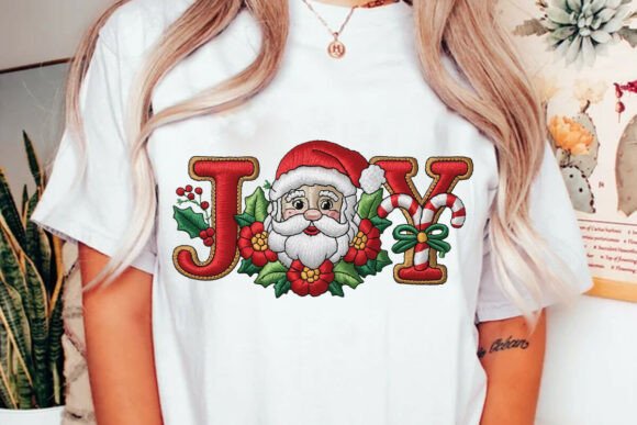 Joy Faux Embroidery Christmas PNG Review