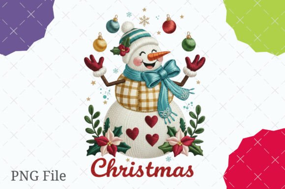 Review: Faux Embroidery Snowman Juggling Ornamen