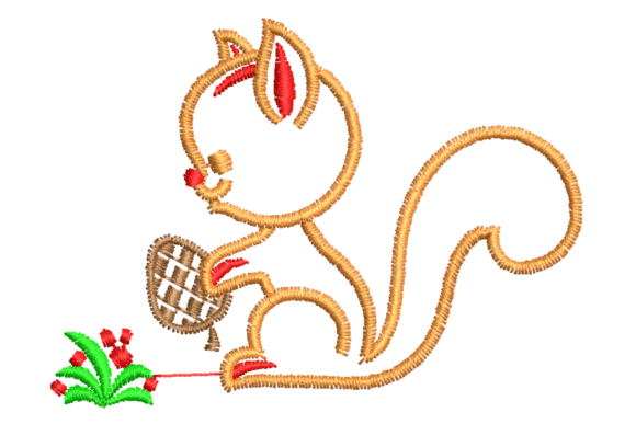 Review: Squirrel with Acorn Embroidery Design