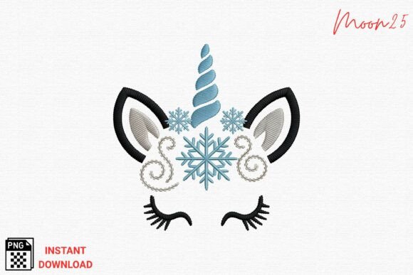 Review: Winter Unicorn Embroidery PNG for Holiday Sales