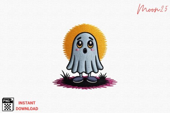 Reviewing Cute Ghost Embroidery PNG for Merch