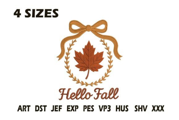 Reviewing Hello Fall Wreath Embroidery Design