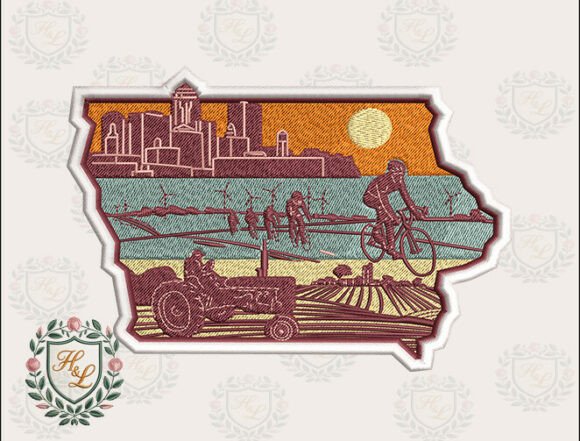 Reviewing Layers of Iowa Embroidery Files for Craft Fairs