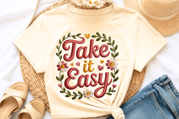 Reviewing Take It Easy Embroidery PNG for Brand Use
