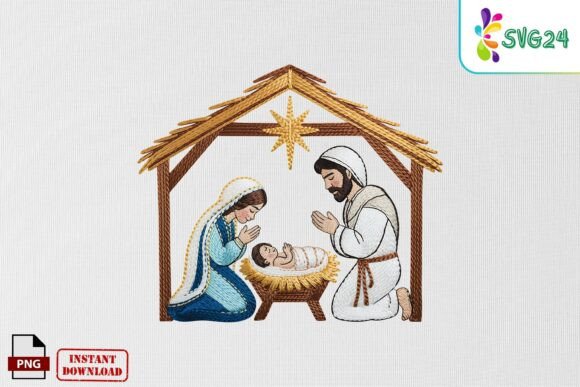 Reviewing the Nativity Scene Embroidery PNG for Stitching